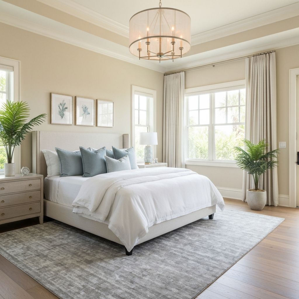 Beautifully designed bedroom with luxury furnishings