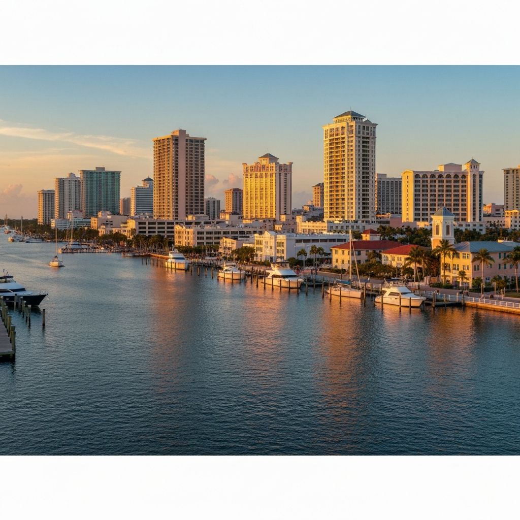 Sarasota Region skyline and waterfront properties in Southwest Florida